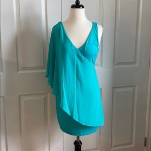 Bebe Turquoise casual dressy dress- M